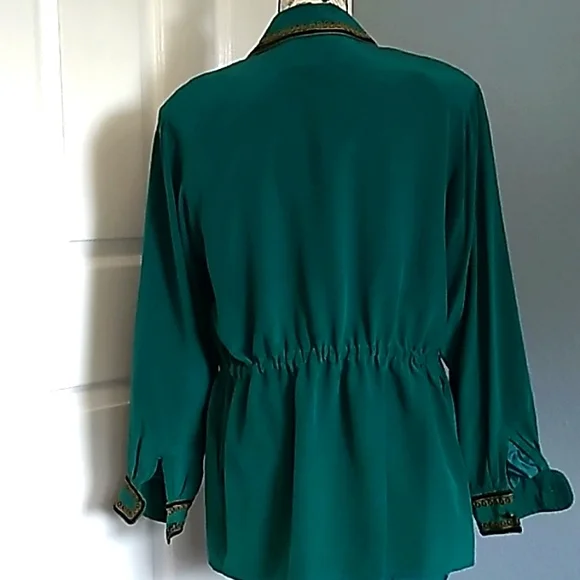 Bob Mackie Wearable Art Silk Jacket - Size S - Picture 2 of 8